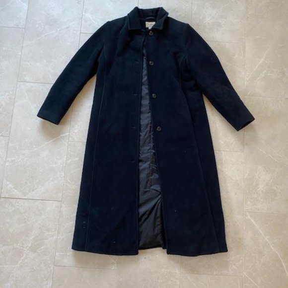 LL Bean Long Black Coat - Picture 1 of 10